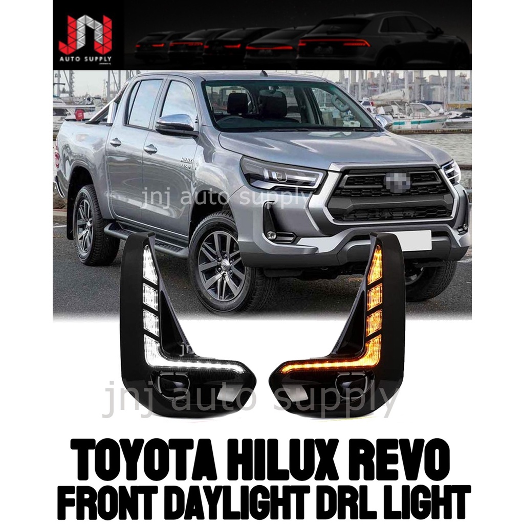 Toyota Hilux Revo Rogue Front Daylight Drl Fog Lamp Cover Led Shopee Malaysia