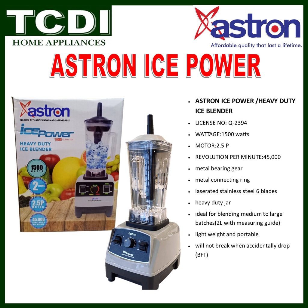 ASTRON ICE POWER Blender 2L/Heavy Duty ice blender | Shopee Malaysia