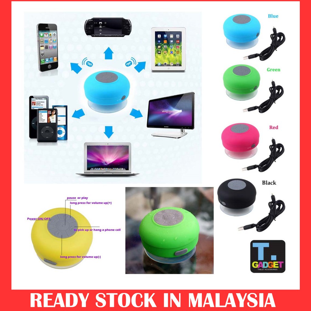 Waterproof Wireless Bluetooth Speaker Shower Bathroom Car Handsfree ...