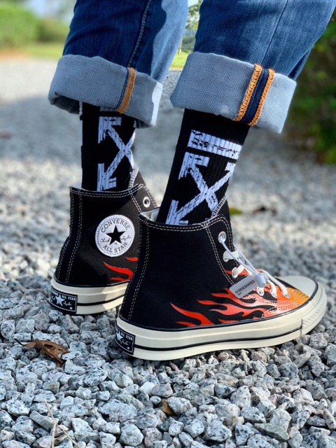 Converse High Converse Flame Black Converse Chuck 70 Sneaker In