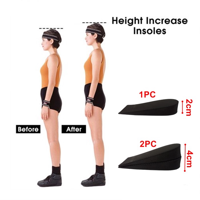 Height Increasing Shoes Insoles Casual or Formal Shoes 2cm