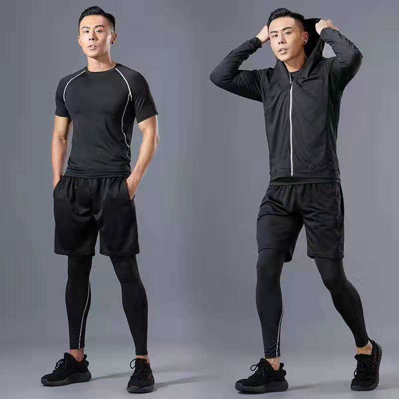 Sportswear Men Sport Shirt Pants Suit Sport Exercise Fitness Running Training Suits Shopee Malaysia