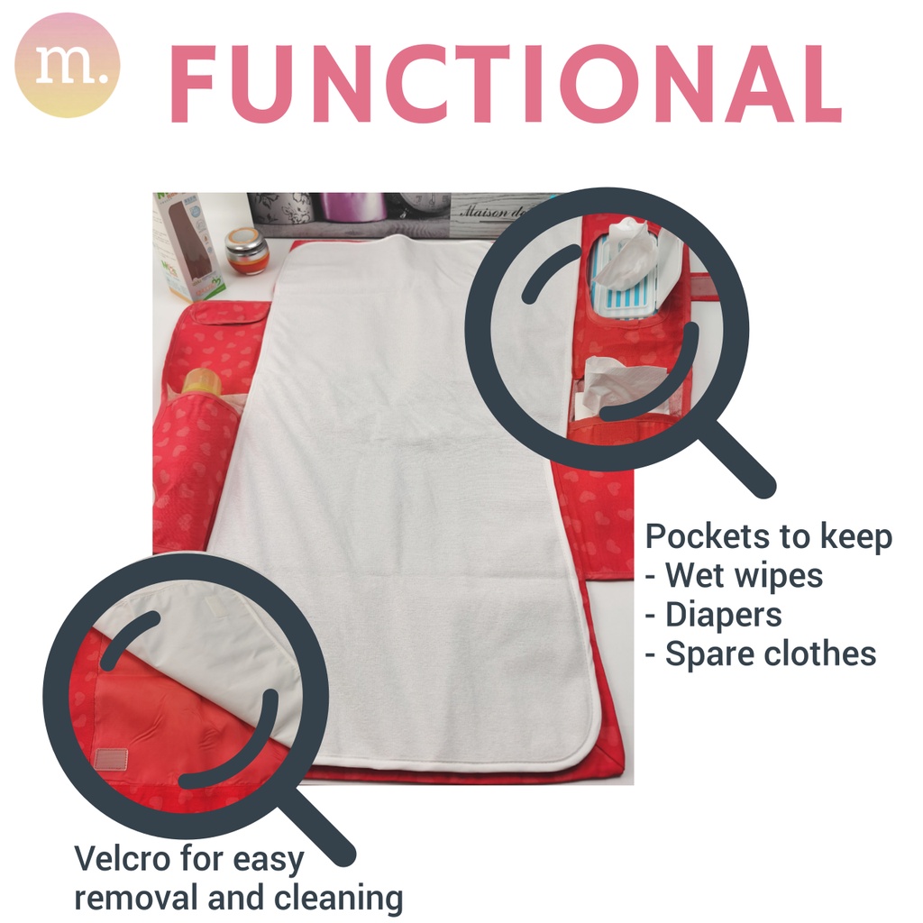 Baby Portable Changing Mat Multifunctional Travel Size Diaper Changing Mat 婴儿便携隔尿垫 Shopee Malaysia