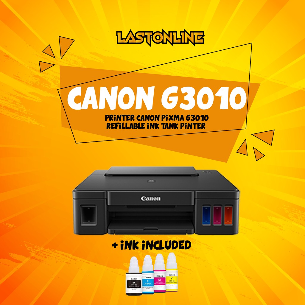 CANON G3010 WIRELESS REFILL INK TANK PRINTER WITH CANON ORIGINAL REFILL
