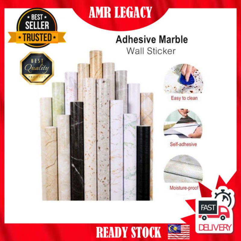 Marble Waterproof Self Adhesive Wallpaper Wardrobe Renovation ...