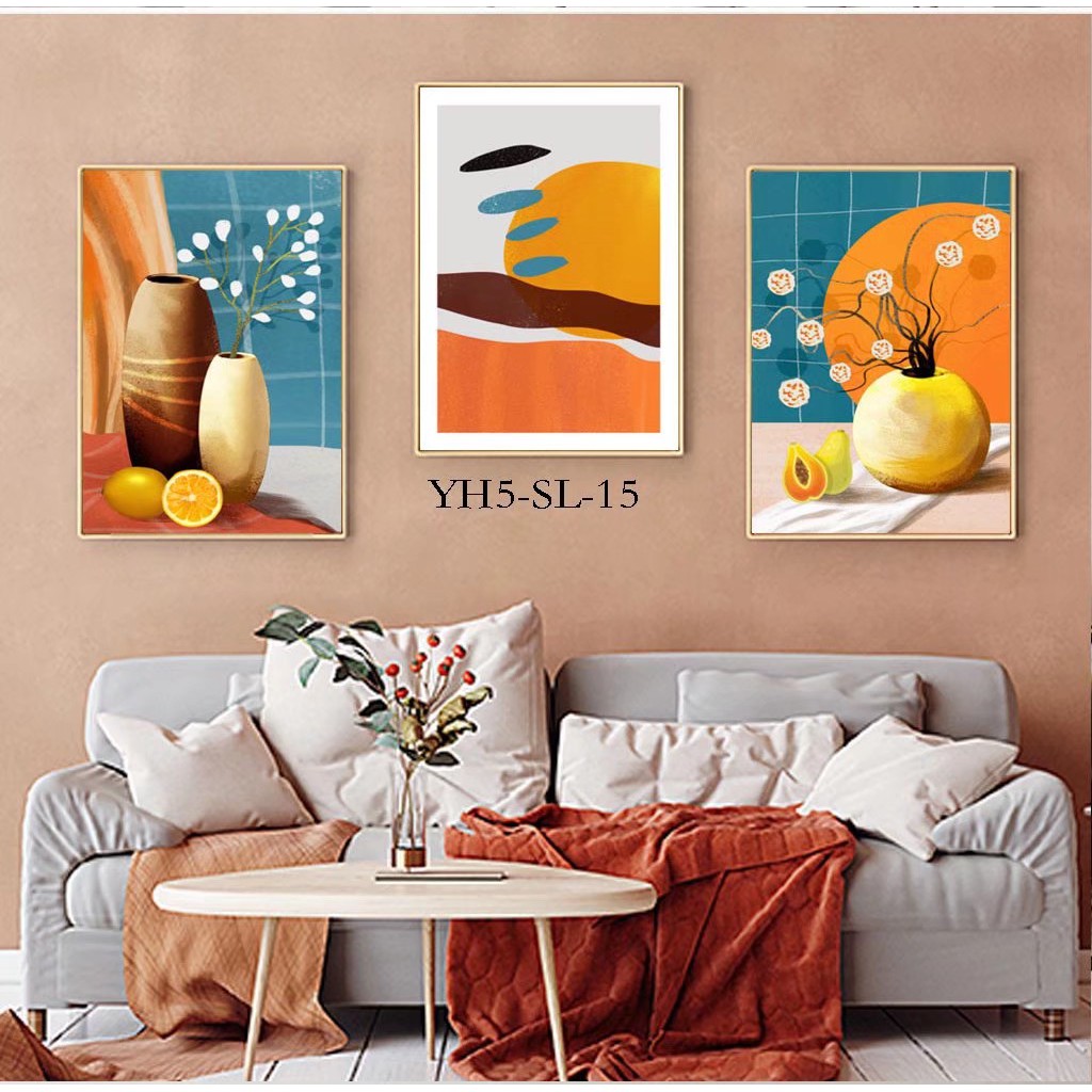 [READY STOCK]3pcs Set Canvas With Frame Hiasan Dinding Set Besar Wall ...