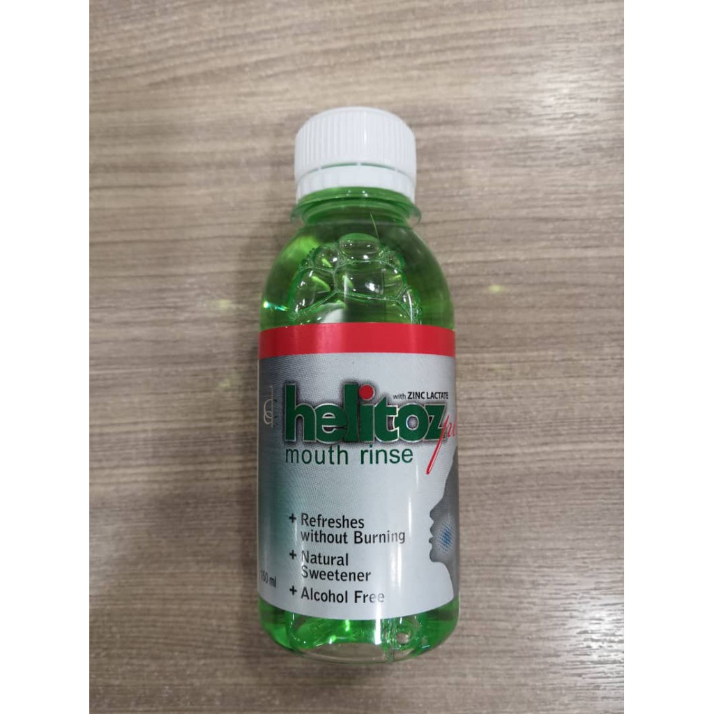 Helitoz Plus Mouth Rinse with Zinc Lactate 150mL (EXP December 2025