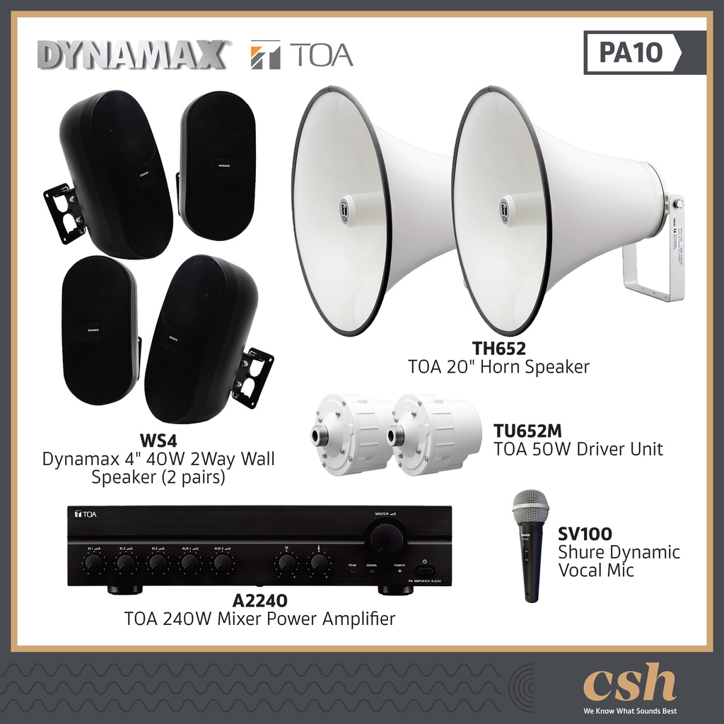 PA System For Surau/ Masjid Package TOA A2240 Power Amplifier, Horn