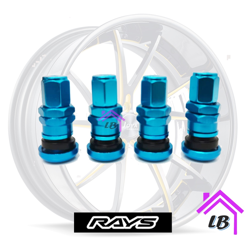 4pcs Rays Aluminium Tyre Valve 38mm Rays Caps Tubeless Tyre Valve ...