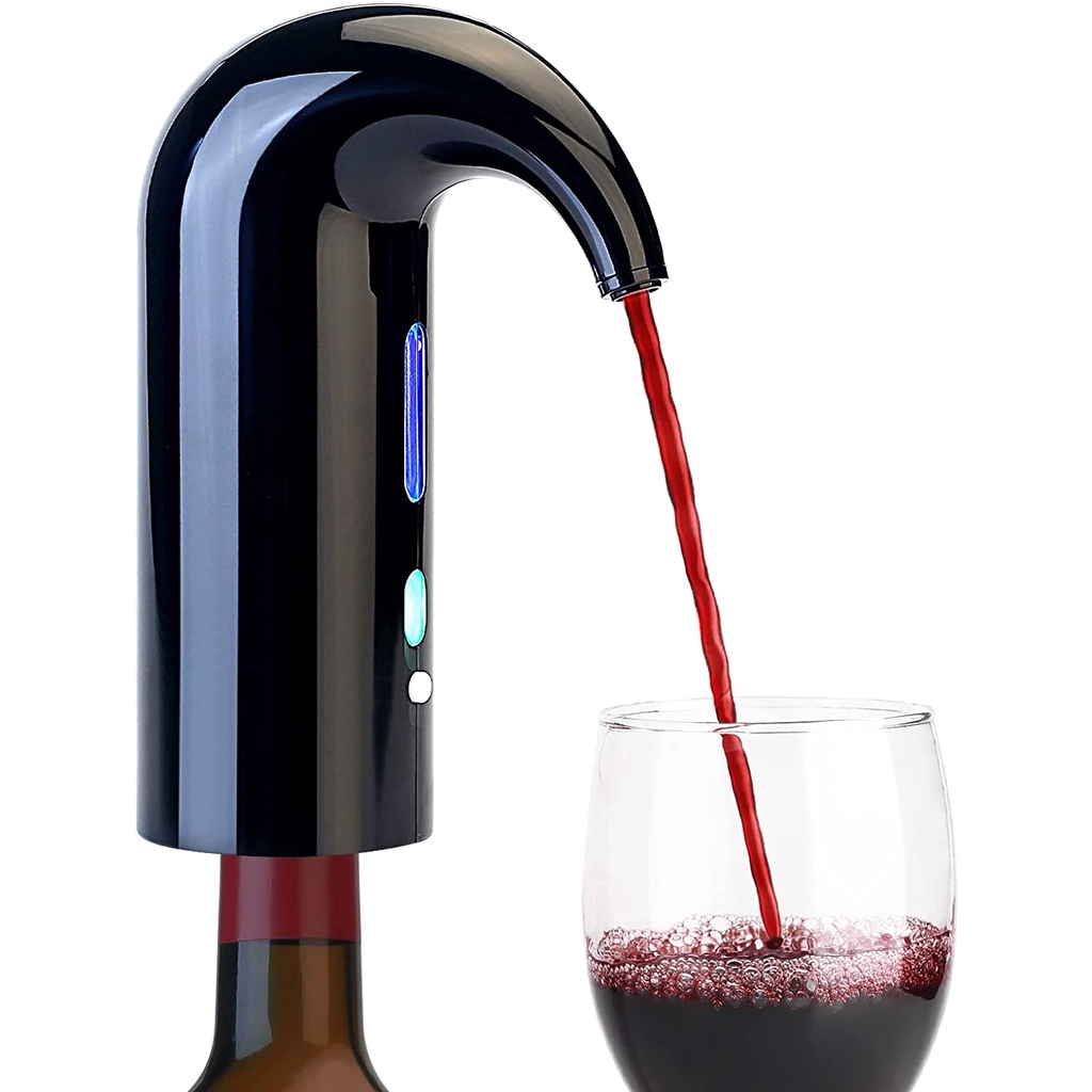 Risparmia alla grande su Elettrico Vino One Touch Versatore Portatile Aeratore Pompa Dispenser USB Ricaricabile Sidro Decanter Versatore Accessori