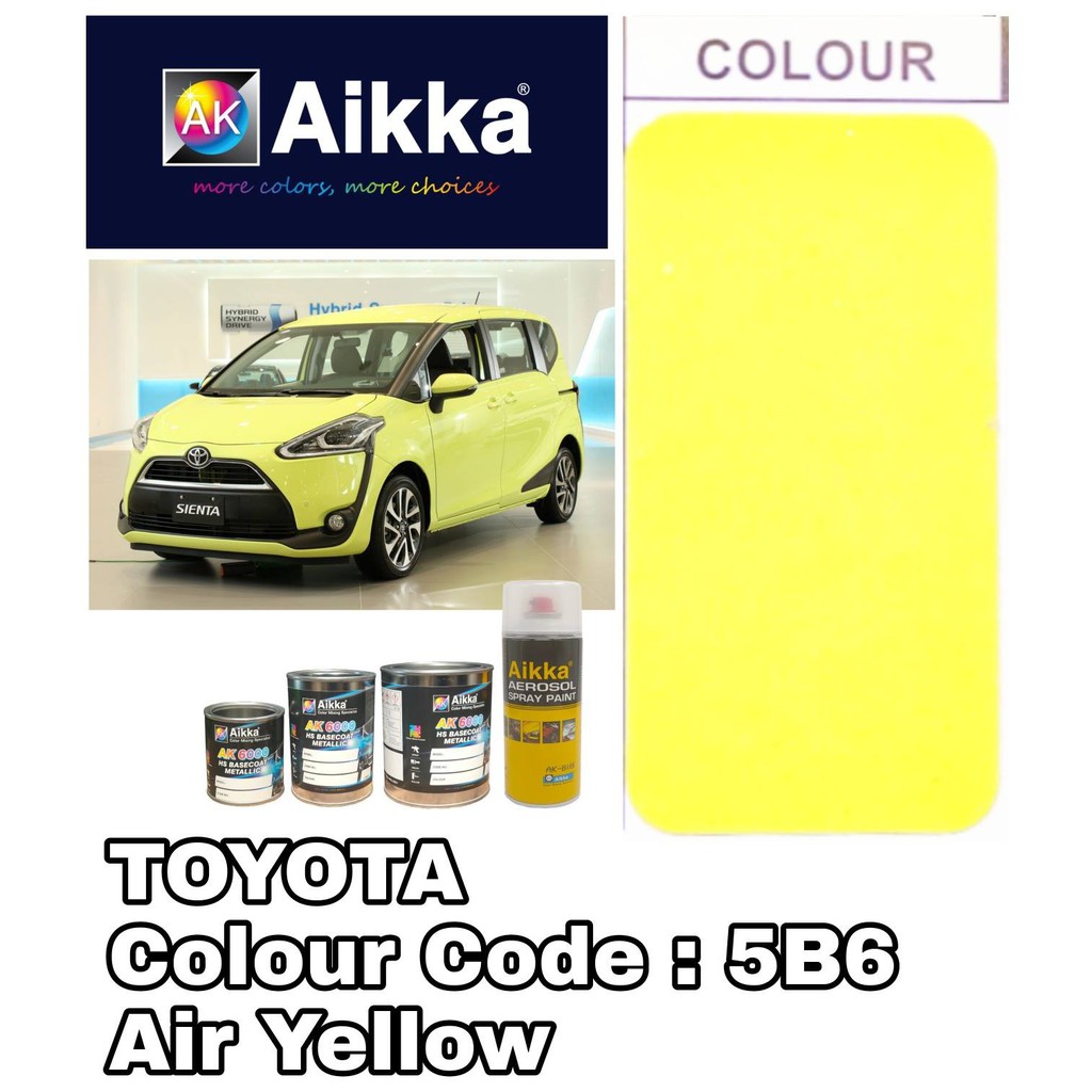 TOYOTA 5B6 AIR YELLOW Aikka Oem Factory Colour Shopee Malaysia