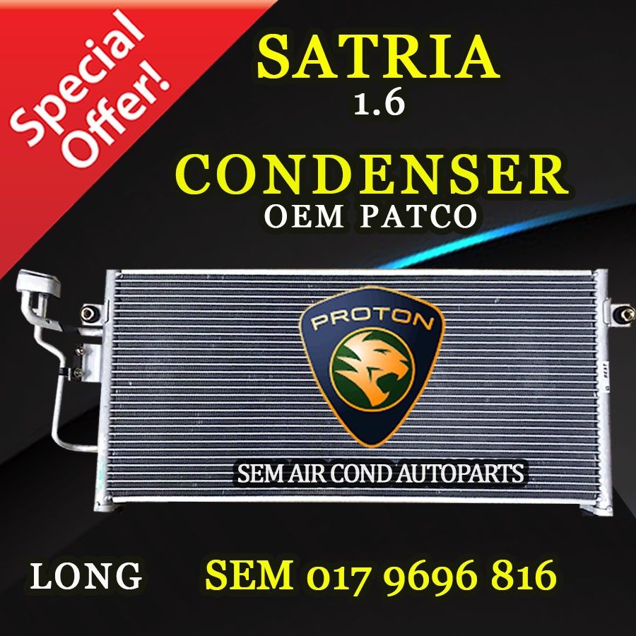 PROTON SATRIA 1.6CC OEM PATCO LONG CONDENSER/ KONDENSER (CAR AIRCOND