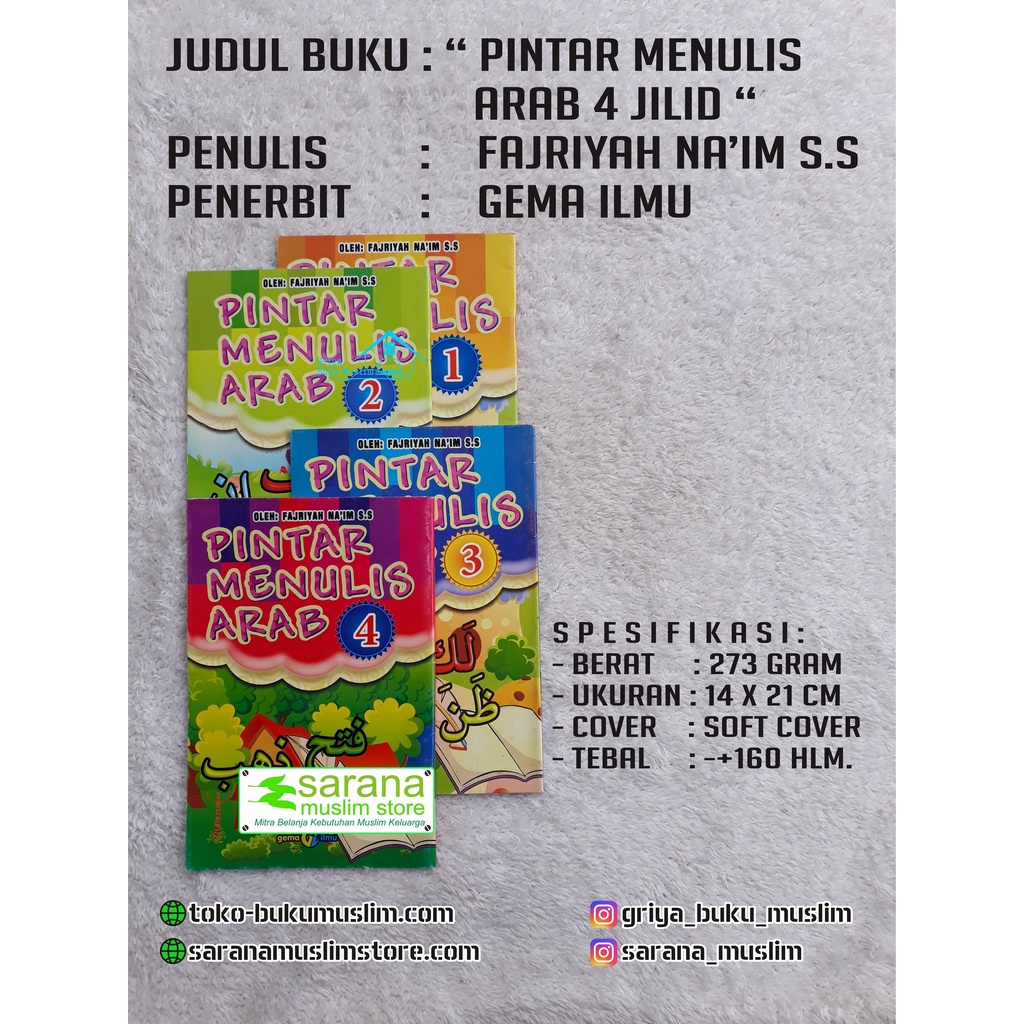 SMART ARABIC WRITING BOOK 4 COMPLETE VOLUMES FOR CHILDREN | Shopee Malaysia