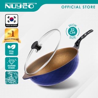 38cm Non-Stick Wok w/Glass Cover