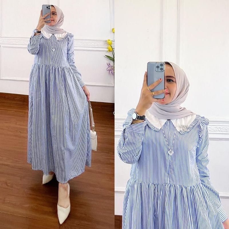 Robe Katu Salur Women Midi Dress Azura | Robe | Muslim Robe | Party ...