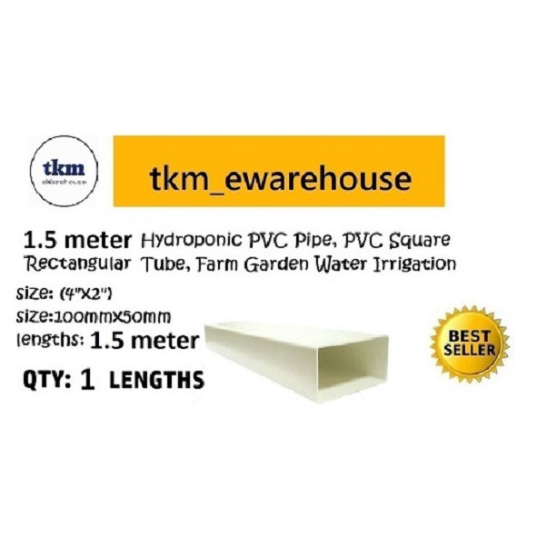 [1.5 METER] Hydroponic Pipe / Fertigasi Hidroponik / Aquaponics / PVC