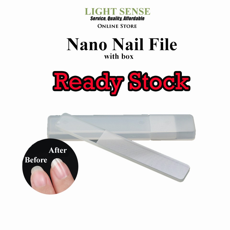 Nano Glass Nail File With Box / Nail Buffer / Nail Polish / Pengilat