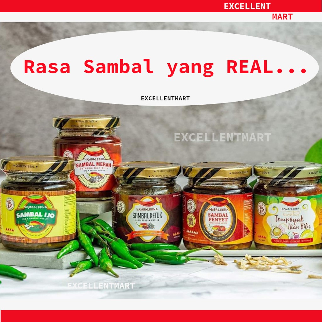 💥sambaleena💥 Sambal Ijo Gesek Ketuk Itam Tempoyak Penyet