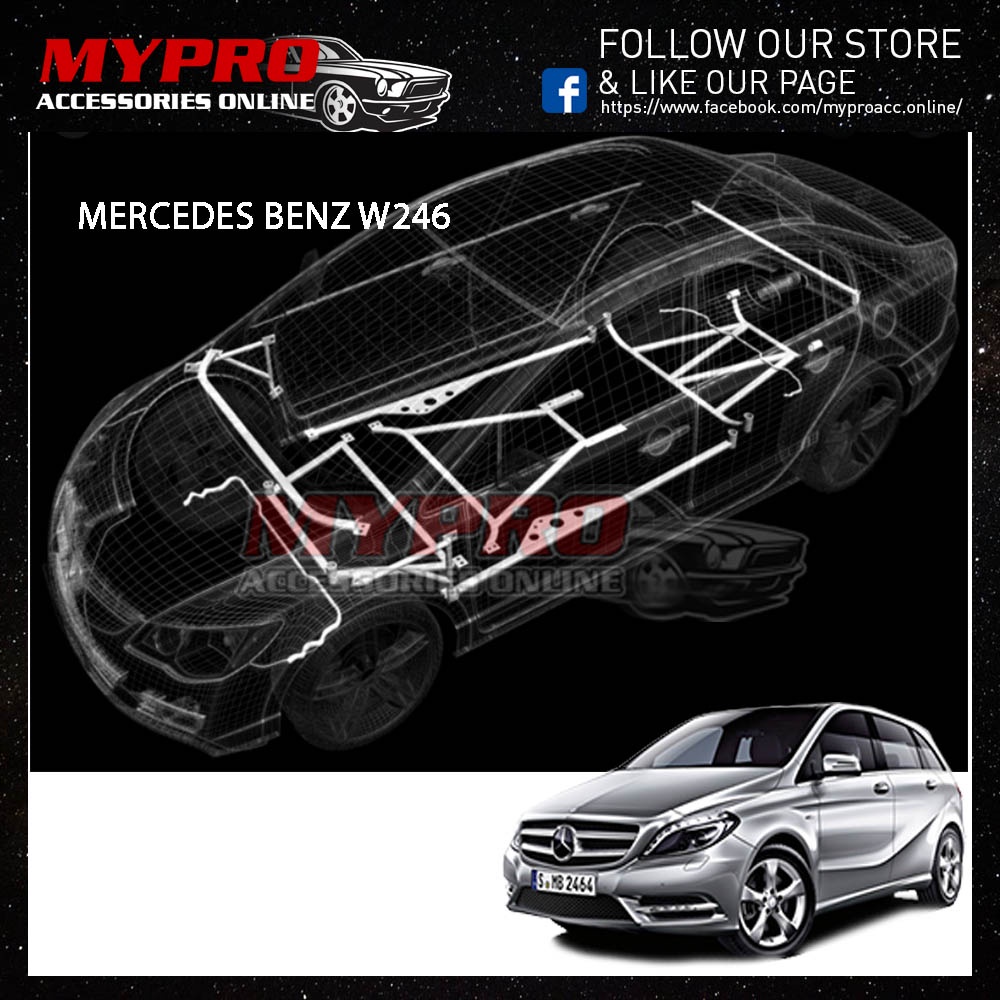 MERCEDES BENZ W246 B200 1.6T '12 (2WD) 100%Original Ultra Racing Bar ...