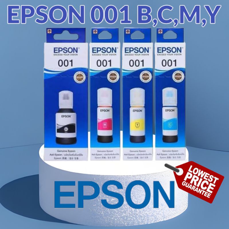 Epson 001 Ink Bottle Refill B,C,Y,M (L4150,L4160,L6160,L6170,L6190) (piece) Shopee Malaysia