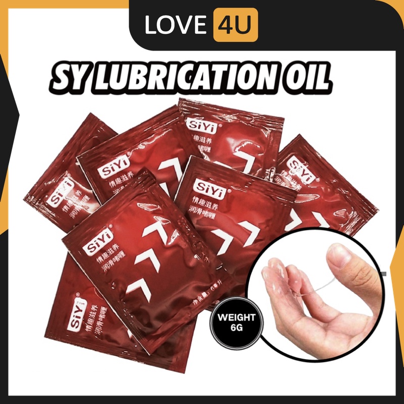 Love4 Siyi Jelly Minyak Seks 6g Personal Water Soluble Lubricant Oil Minyak Pelincir Gel Lube
