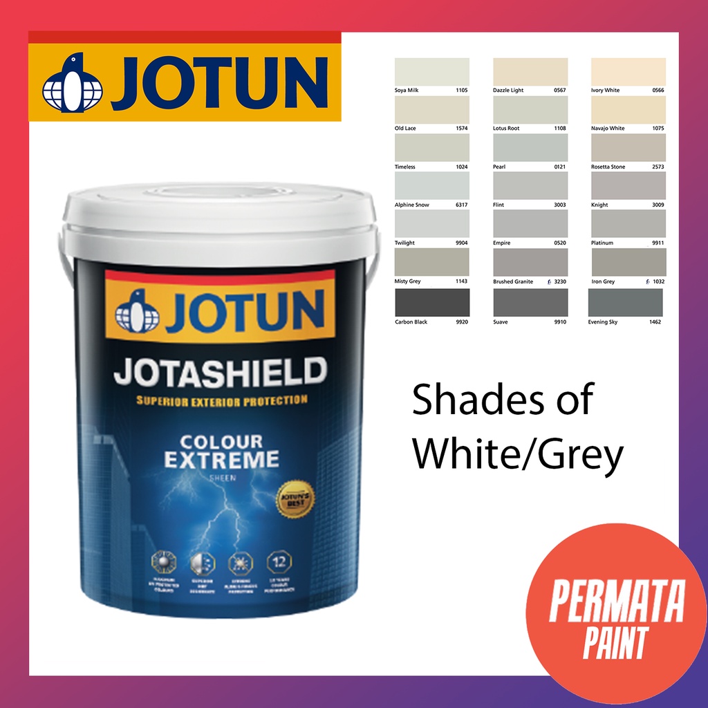 Jotun Jotashield Colour Extreme Shades Of Whitegrey 5l Shopee Malaysia 0869