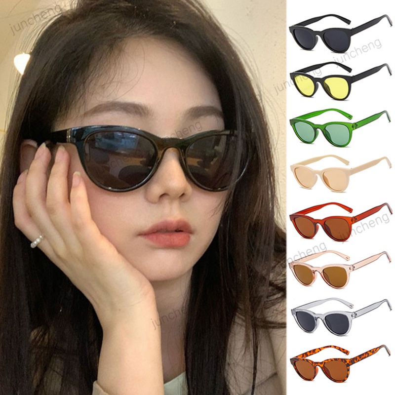 Sunglasses With UV Protection Cat Eye Retro Korean Shades For Women And ...