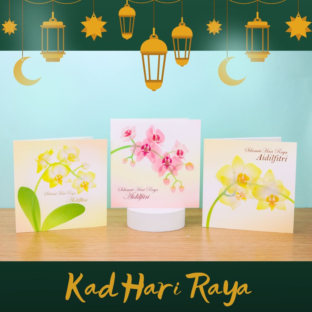 [Ready Stock] 3D Kad Hari Raya Aidifiltri Orchid Puasa Premium Greeting ...