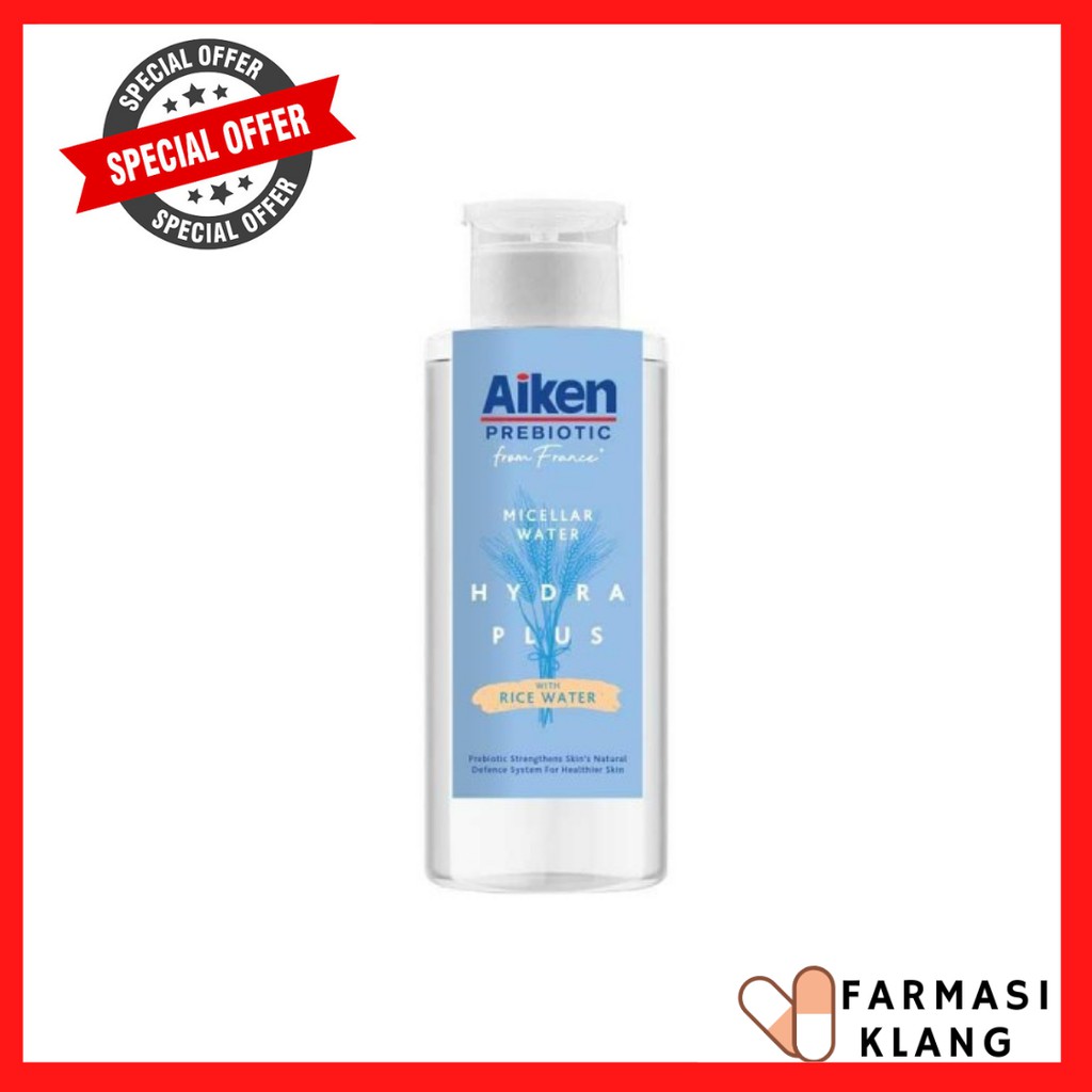 AIKEN PREBIOTIC MICELLAR WATER HYDRA PLUS WITH RICE WATER 300ML (EXP ...