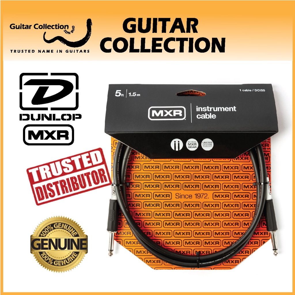 Jim Dunlop MXR DCIS05 Instrument Guitar Cable | Mono | 5ft (1.5m ...