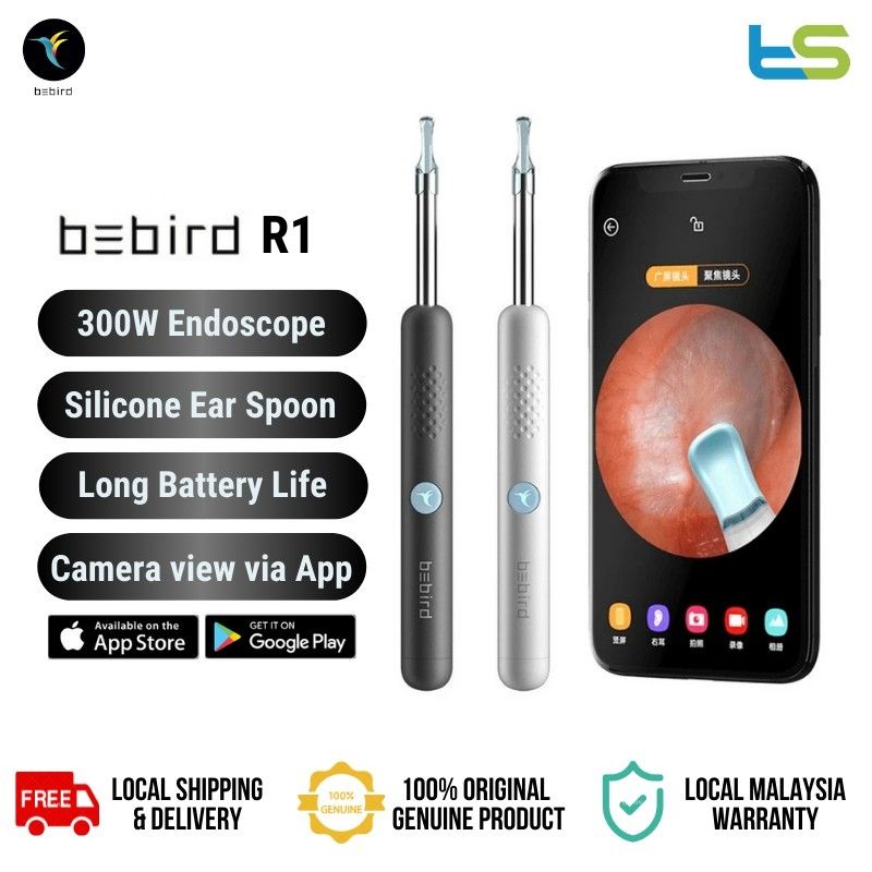 Bebird R1 Smart Otoscope Visual Ear Stick With Light In-Ear Mini Camera ...