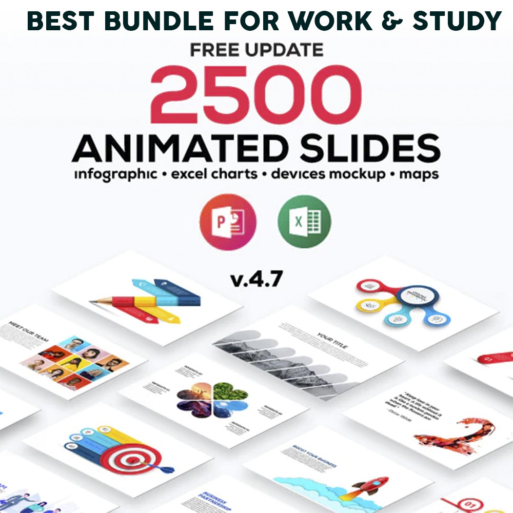 2500 Multipurpose Infographics PowerPoint Templates | Excel Supported ...