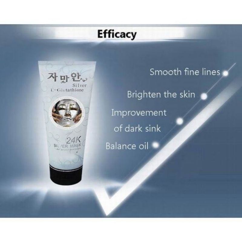 24k silver mask l glutathione (💕Ready Stock🇲🇾) 24k gold mask / Silver Mask / Aleo Vera Mask ORIGINAL  💕😍