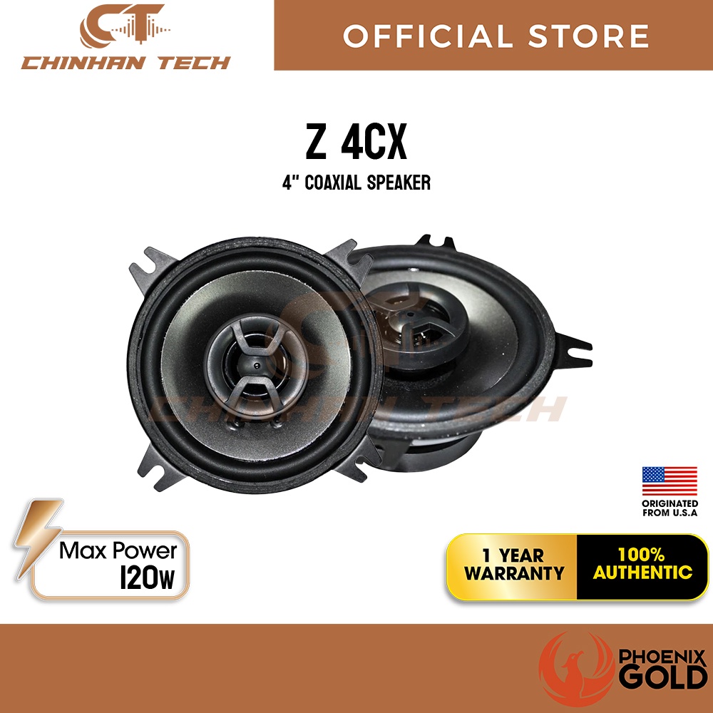 Phoenix Gold Z46CX Z Series 4x6 2-Way Coaxial Car Speakers – 140W Total Power