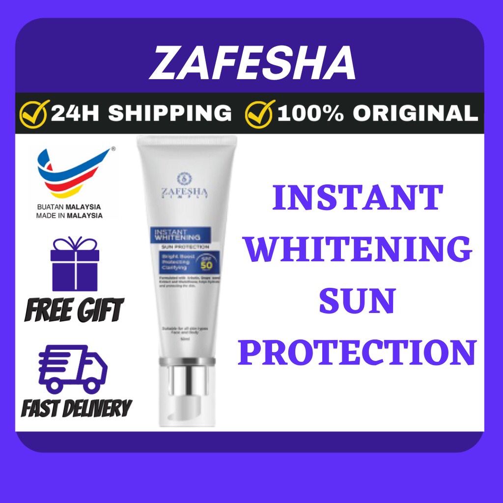 [READY STOCK +100 ORIGINAL HQ] ZAFESHA SUNSCREEN INSTANT WHITENING SUN