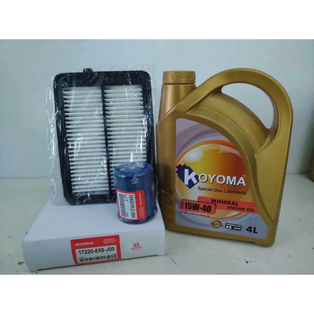 HONDA ODYSSEY RC1 2014y AIR FILTER + OIL FILTER + KOYOMA 15W40 MINERAL