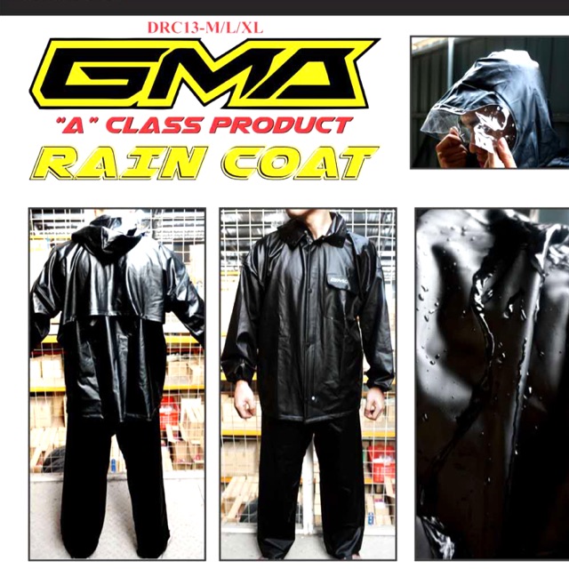 GMA PVC Baju Hujan Rain Coat M L XL | Shopee Malaysia