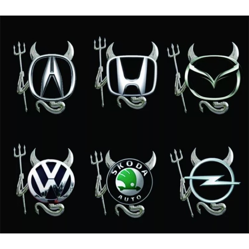 car sticker kereta logo devil 3D stiker kereta Shopee Malaysia