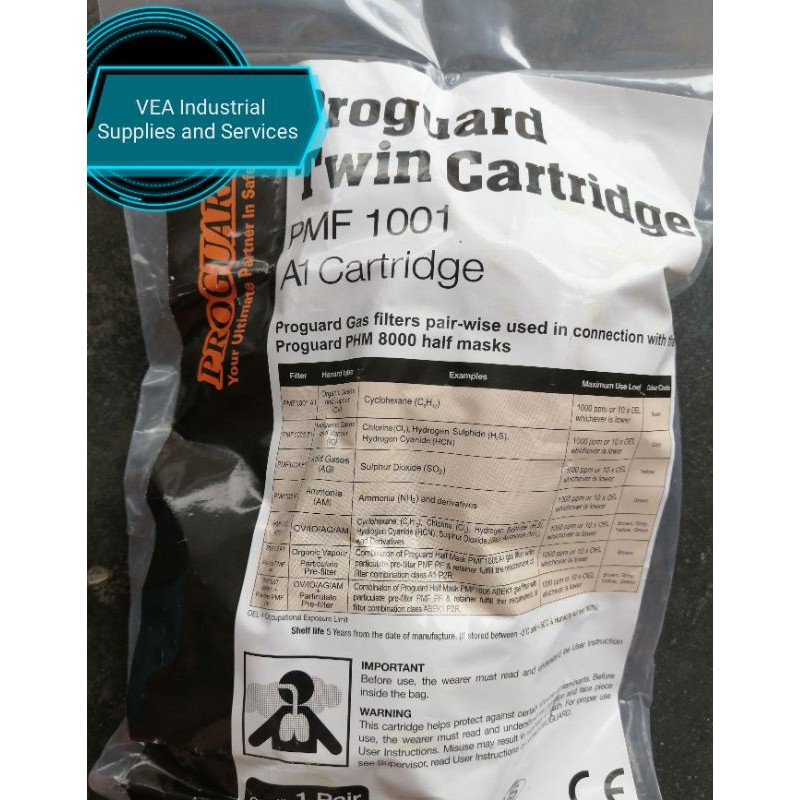 Proguard Twin Cartridge - PMF1001 A1 Cartridge / mask filter | Shopee ...