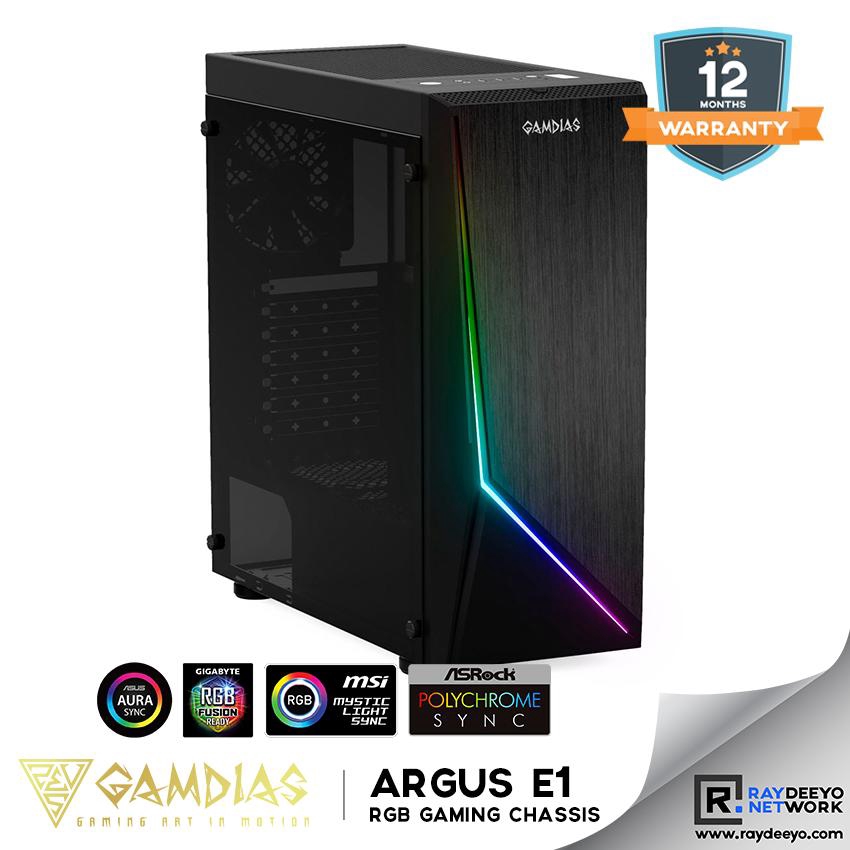 GAMDIAS ARGUS E1 RGB MID TOWER CASE [ATX, Matx, Mini-ITX] | Shopee Malaysia
