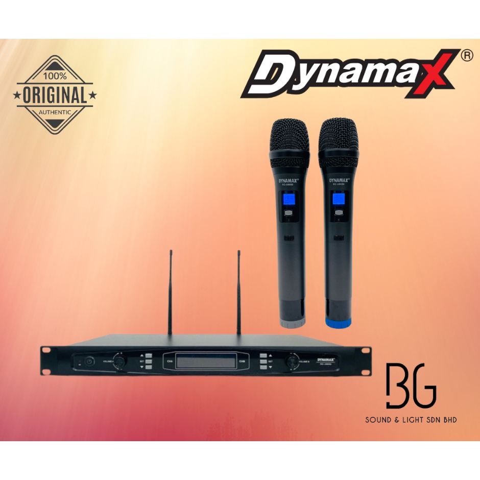 DYNAMAX RC U8050 Dual UHF Wireless Microphone System MCMC