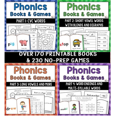 315- Phonics Books & Games for Preschool Kids Learning Activities 4
