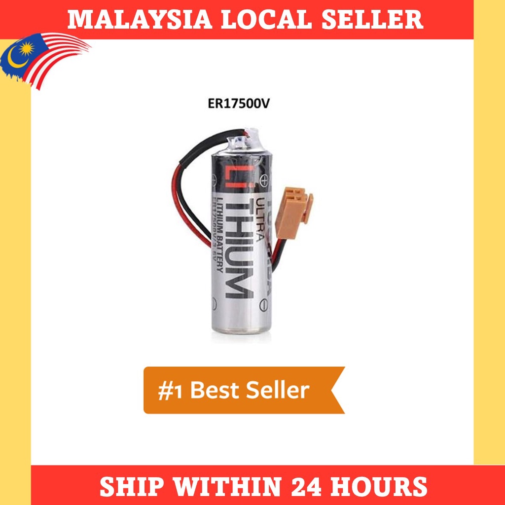 TOSHIBA ER17500V 3.6V 2700mAh Lithium PLC Industrial Battery With Plug ...
