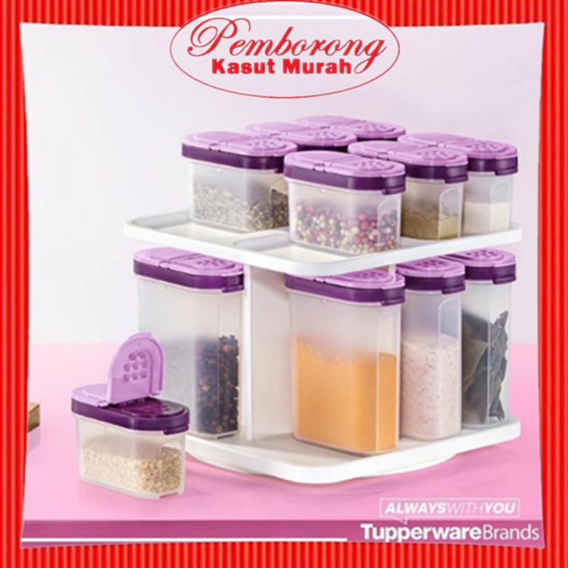 HOT SELLING ITEM Tupperware Brands Modular Spice Set Modular Spice Carousel Purple Series Shopee Malaysia
