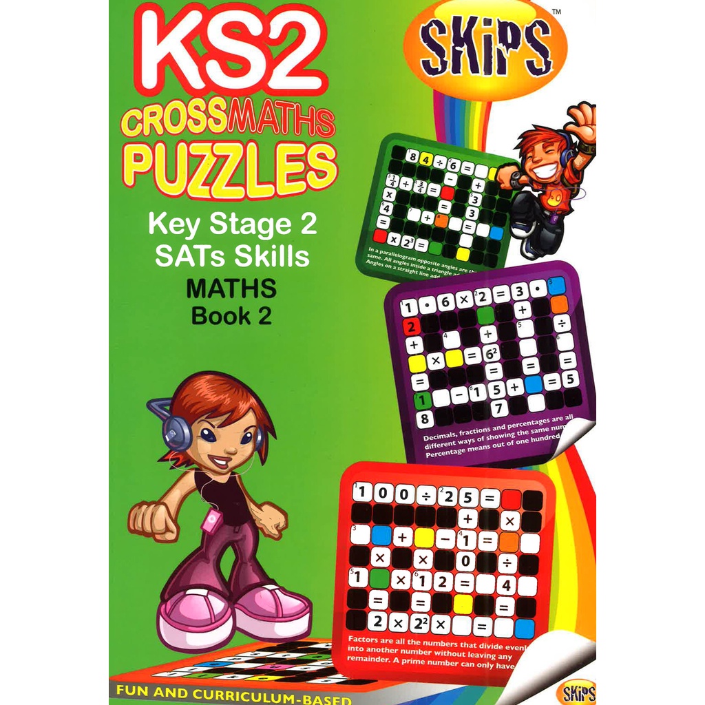 (BBW) Skips Crossword Puzzles Key Stage 2 Sats Maths Crossmaths (Skips