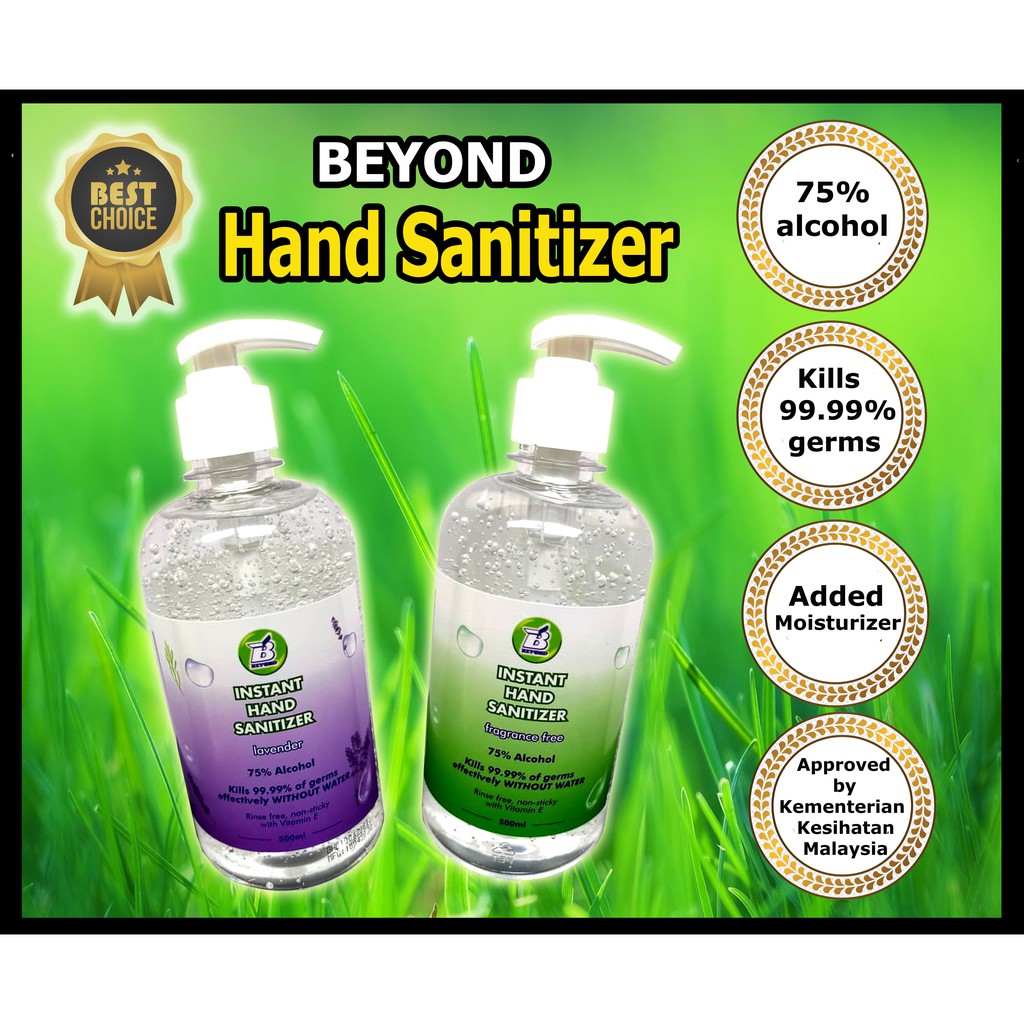 BEYOND Instant AntiBacterial Hand Sanitizer 500ML (Alcohol 75) KKM