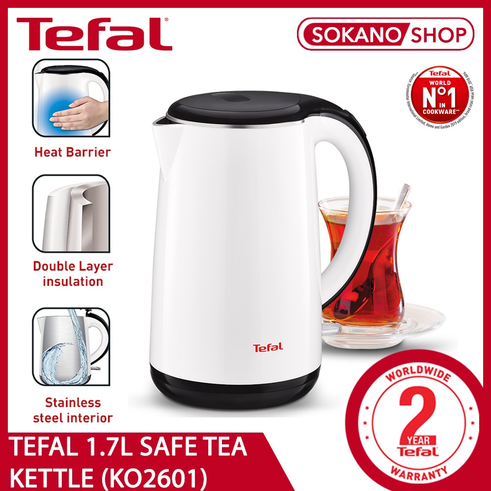 Tefal 1.7L White Safe Tea Kettle (KO2601) Shopee Malaysia