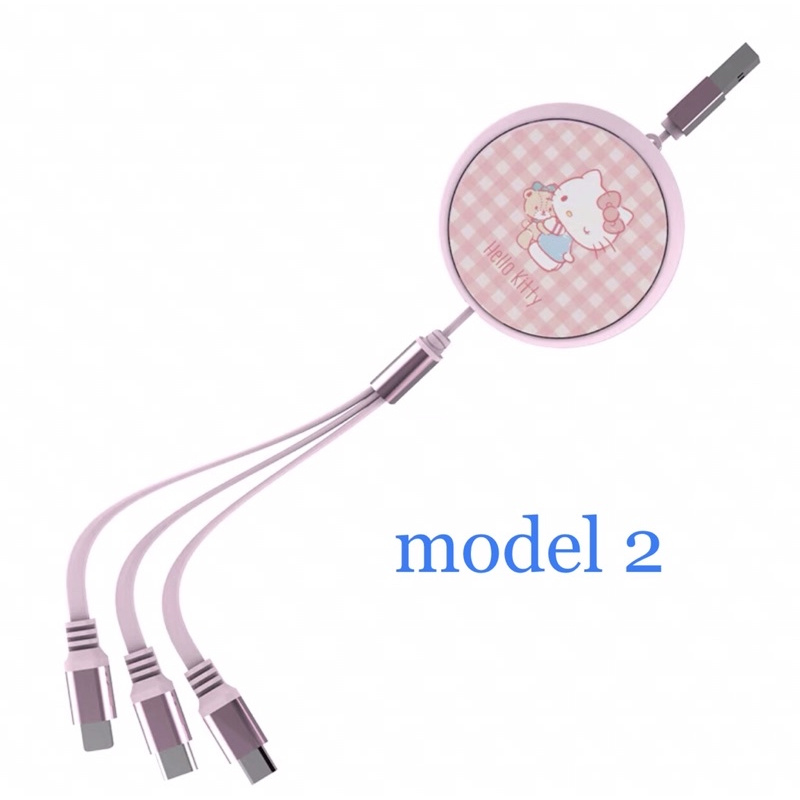 [Genuine] Hello Kitty USB cable 3 in 1 fast charging (100% original ...