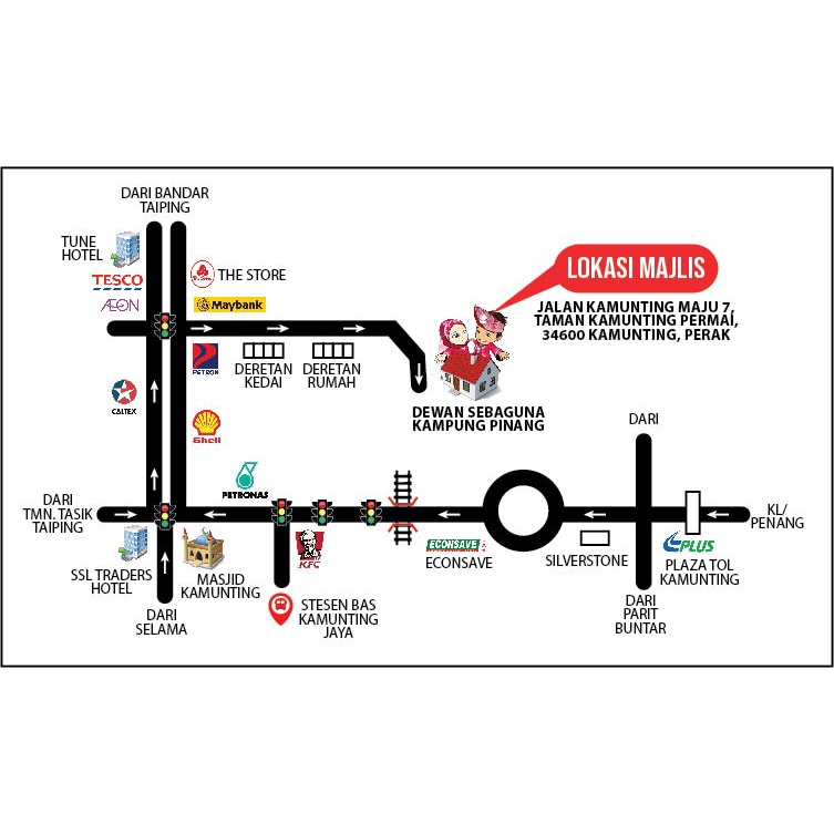 Design peta / map kad kahwin dewan majlis kenduri | Shopee Malaysia