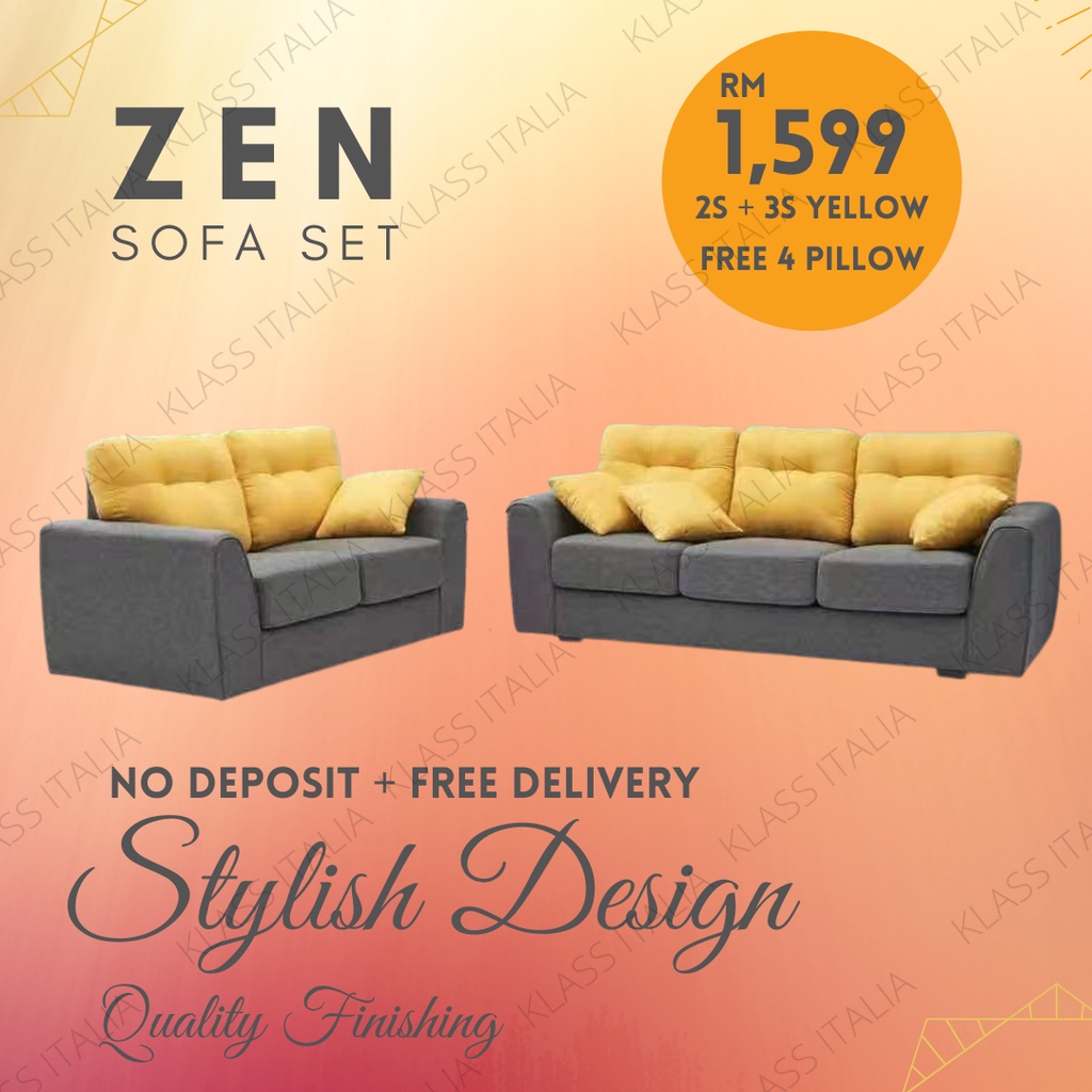Fabric Sofa 2+3 Seater/ Sofa Kain /5 Seater Sofa / 2+3 Sofa Shopee